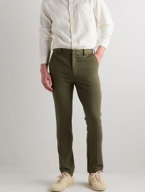 Quince Men's Pants 34 Chinos Ultra Stretch Olive Quiet Luxury